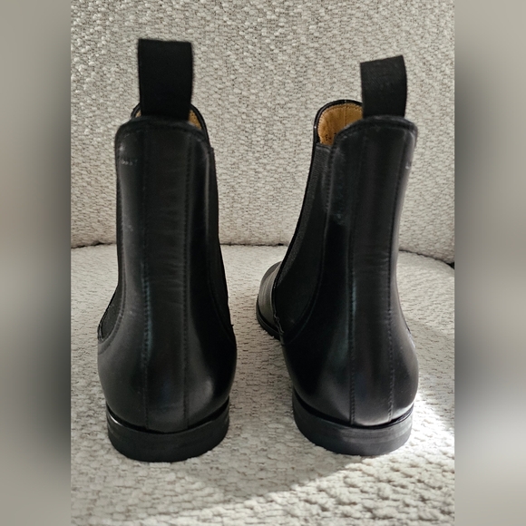 Bally Men's Westley Grained Leather Chelsea Boots Black Size 7